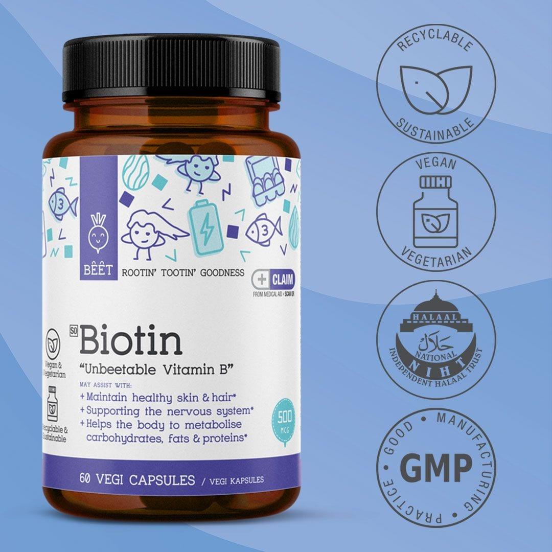 Biotin Hair Skin Nails 60 Capsules image 4