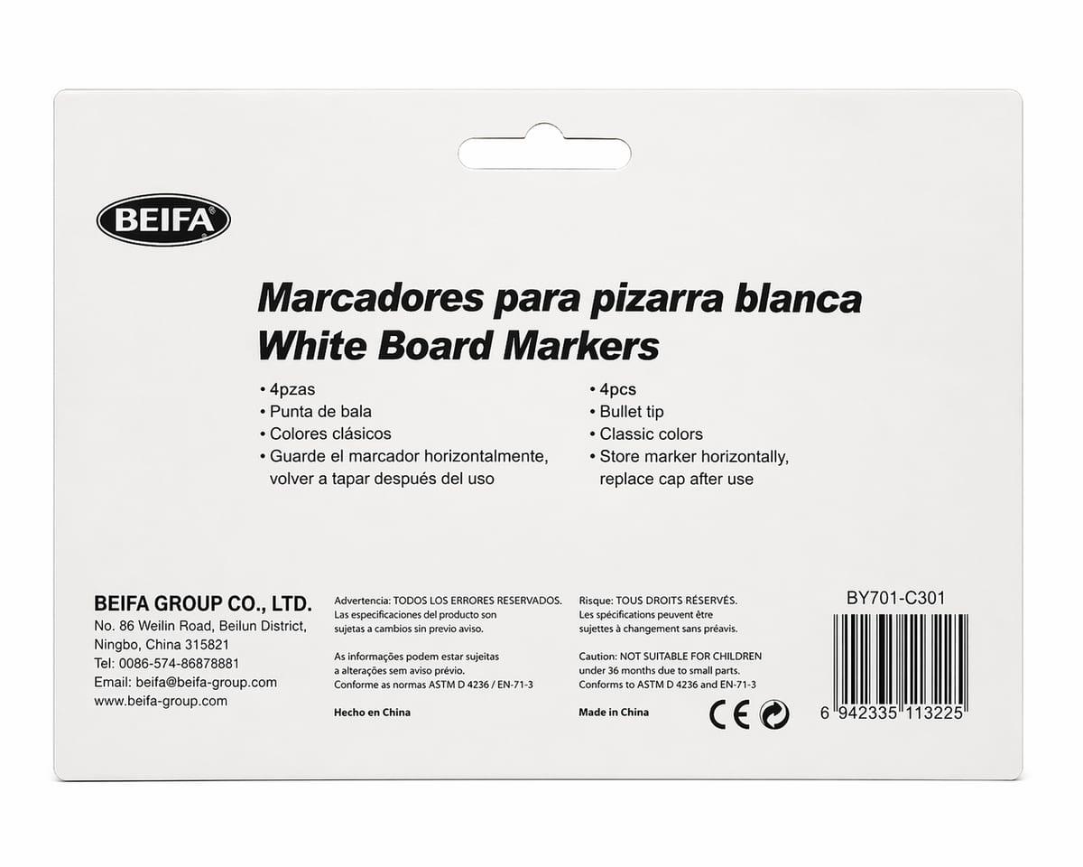 Whiteboard Markers Assorted 4-Pack image 2