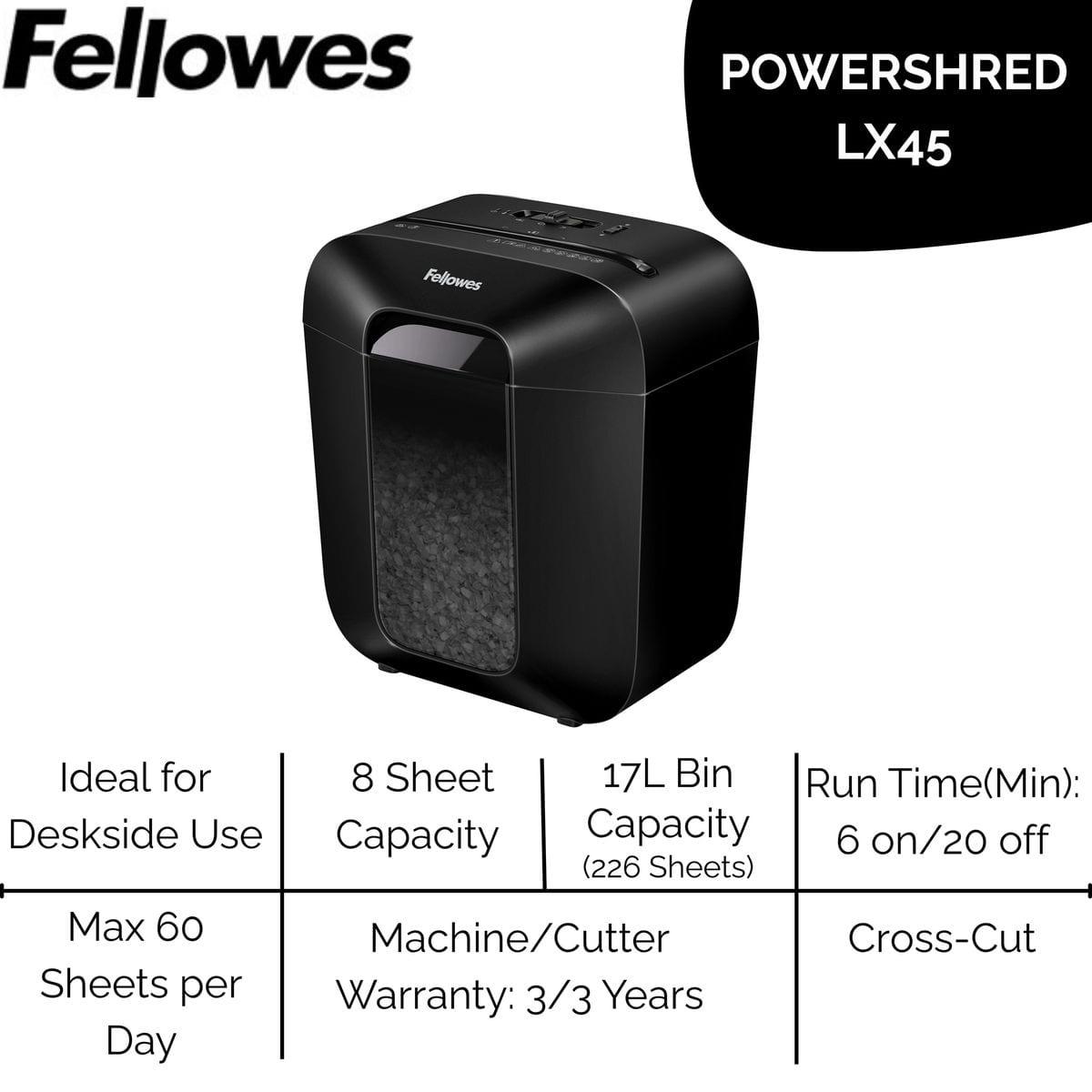 Fellowes Paper Shredder Cross-Cut 8 Sheet image 2