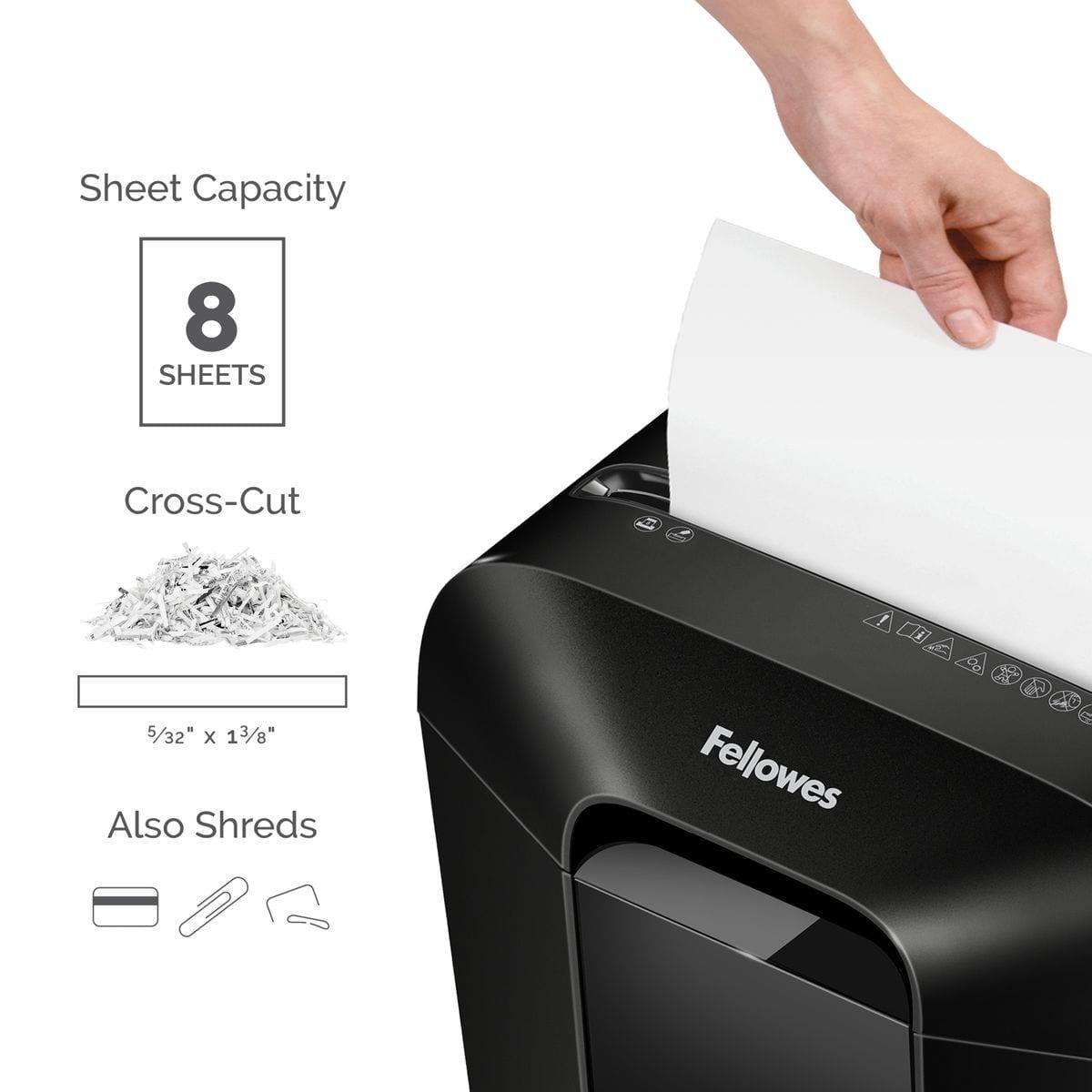 Fellowes Paper Shredder Cross-Cut 8 Sheet image 4