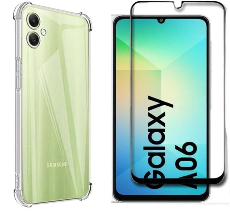 TPU Crystal Clear Phone Case & Tempered Glass compatible Samsung Galaxy A06