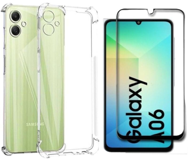 TPU Crystal Clear Phone Case & Tempered Glass compatible Samsung Galaxy A06 image 2