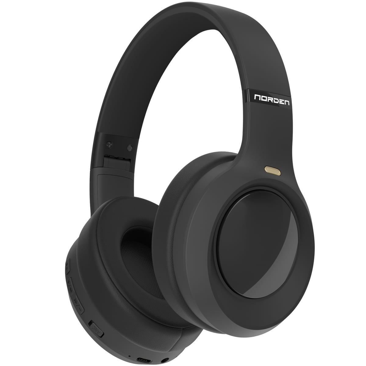 Norden Nova Noise Cancelling Bluetooth Headphones 50H Playback USB-C -Black