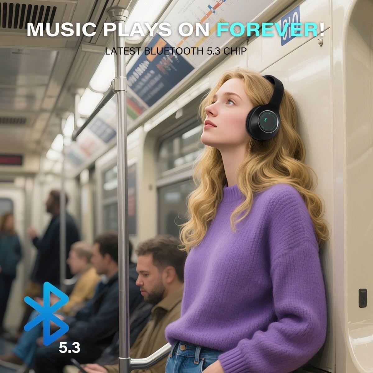 Bluetooth over-ear headphones image 2