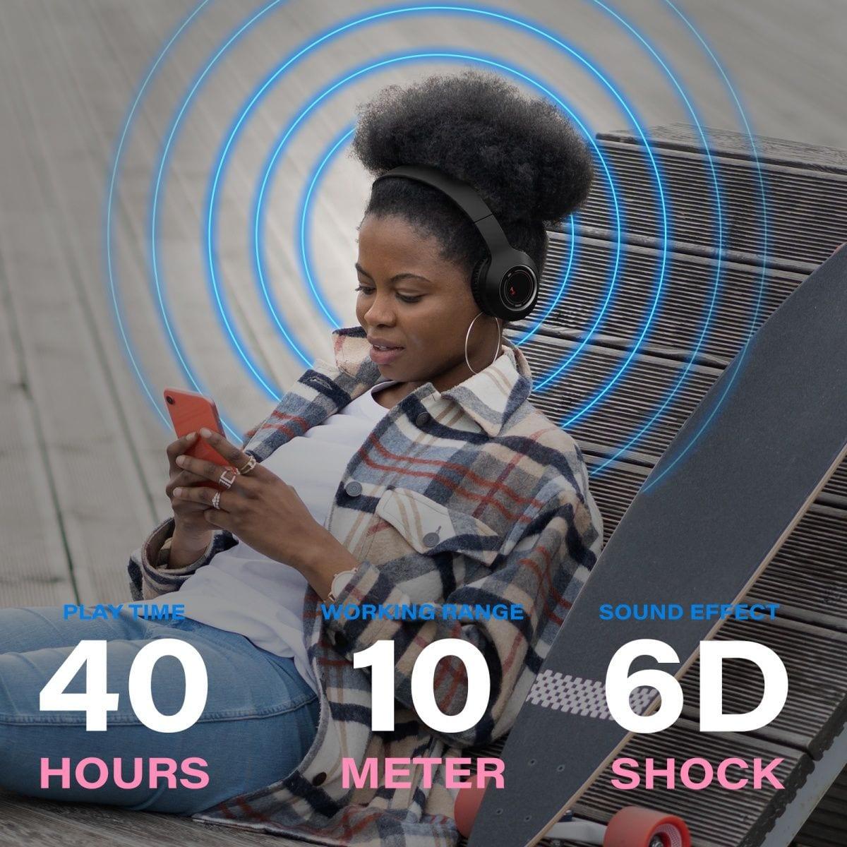 Over ear Bluetooth Headphones image 4
