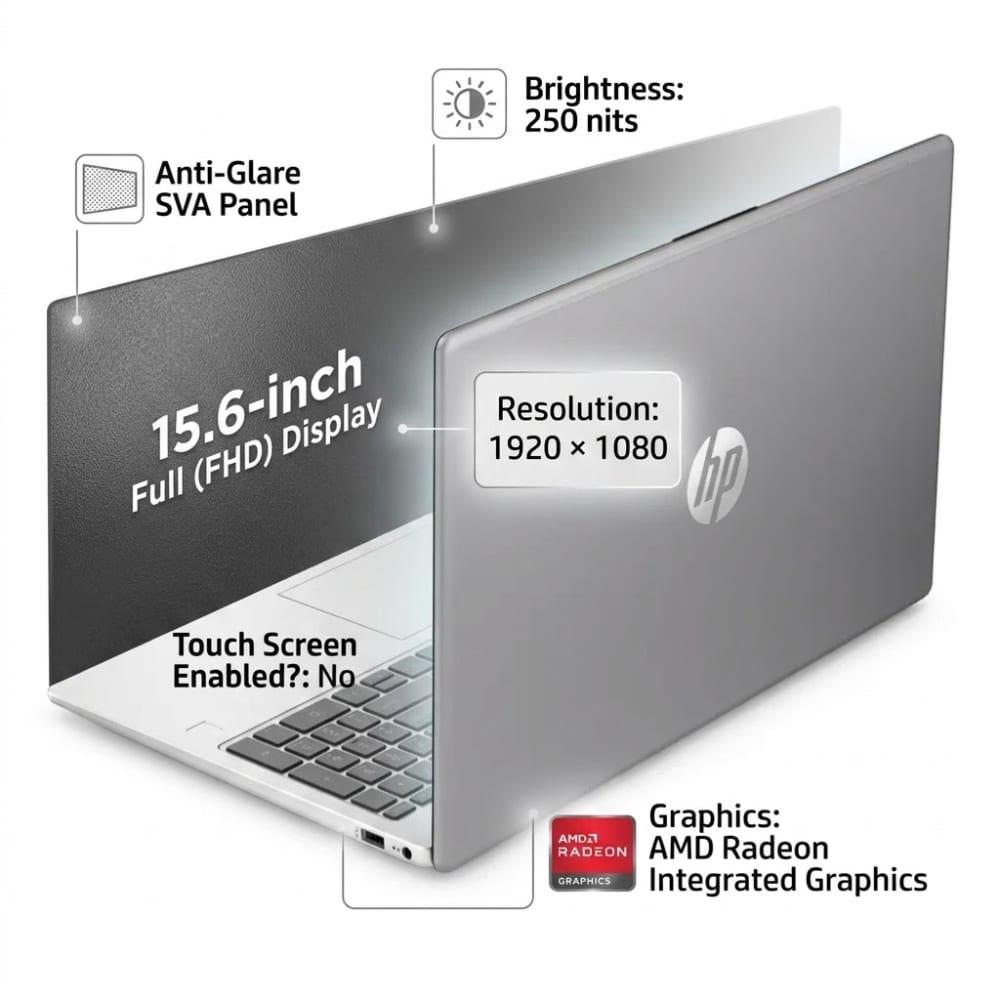HP 255R G10 15.6" Laptop - AMD Ryzen 3 7335U, 8GB RAM, 512GB SSD,Windows 11 image 3