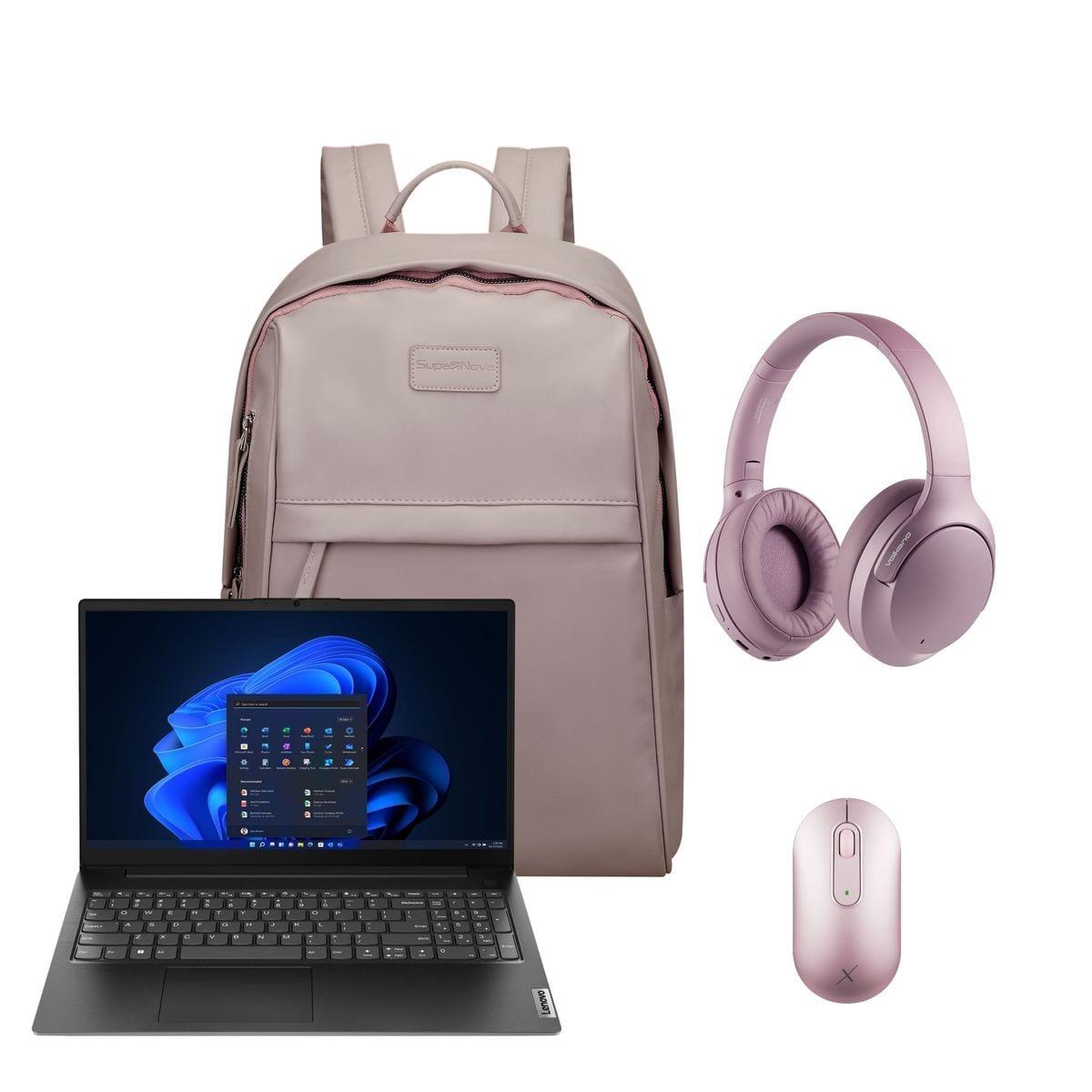 Lenovo V15 AMD Ryzen 3 Laptop 15.6-inch FHD 8GB 256GB SSD Bundle - Pink image 4
