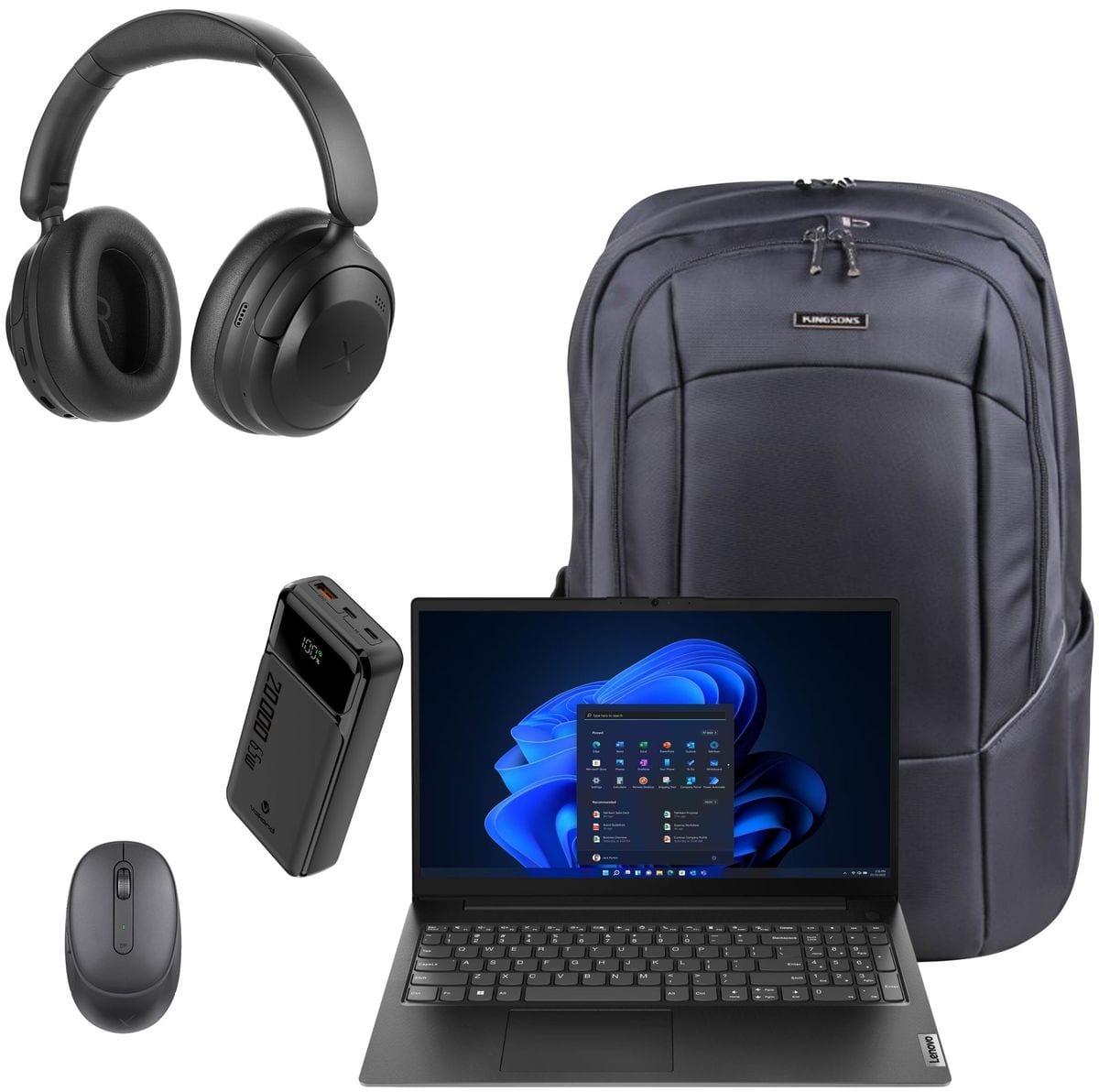 Lenovo V15 AMD Ryzen 5 Laptop 15.6-inch FHD 16GB 512GB SSD Bundle - Black image 3