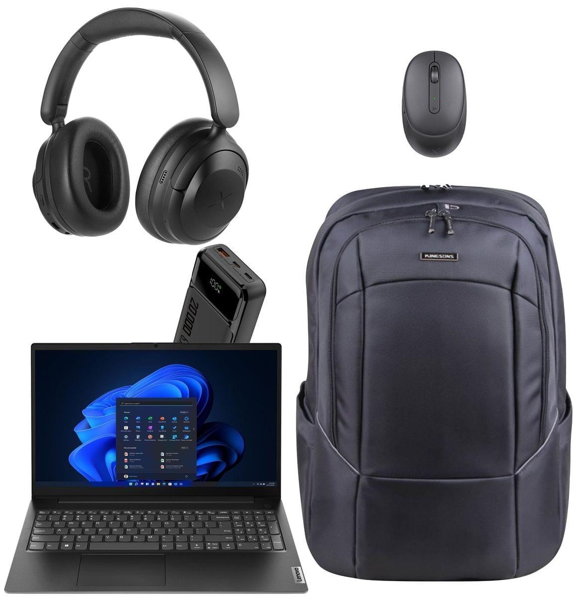 Lenovo V15 AMD Ryzen 5 Laptop 15.6-inch FHD 16GB 512GB SSD Bundle - Black image 4