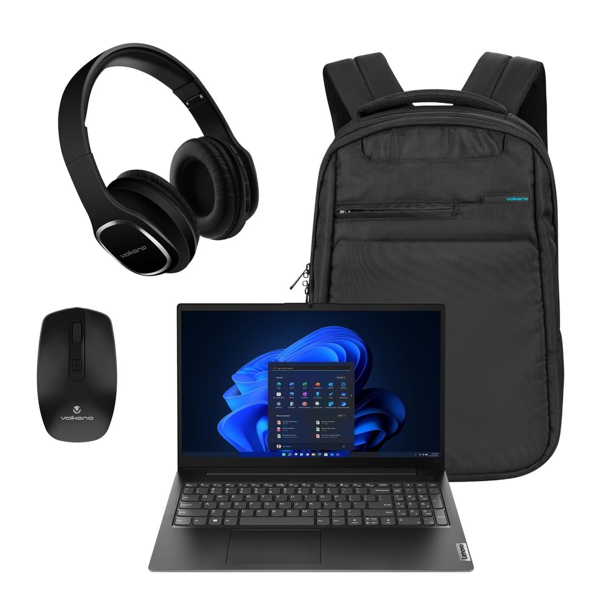Lenovo V15 15.6 Inch Laptop Bundle Ryzen 3 8GB RAM 256GB SSD - Black