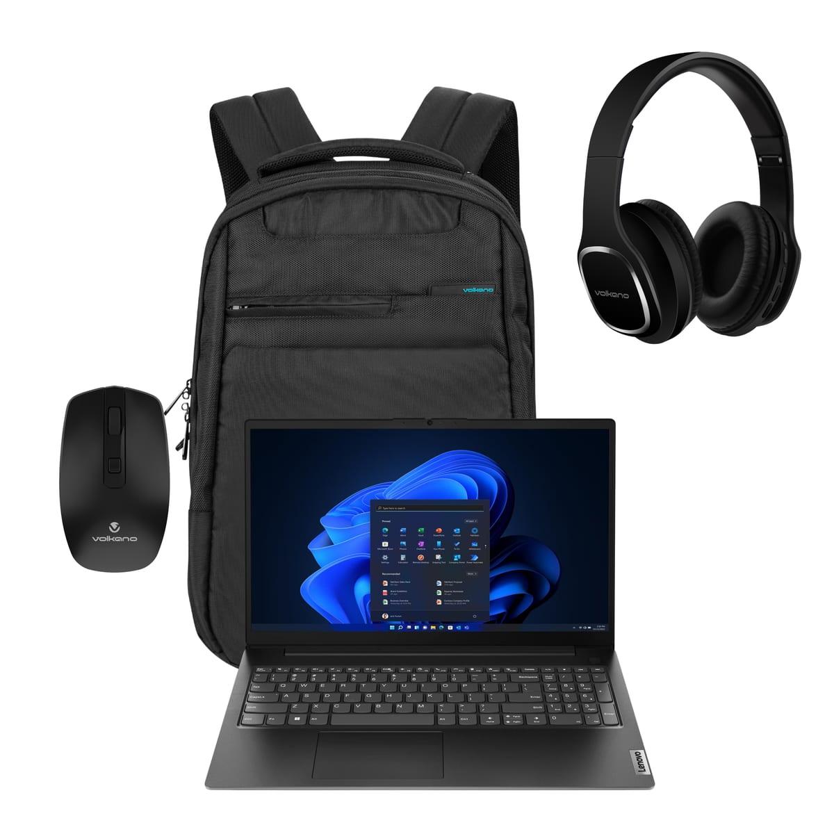 Lenovo V15 15.6 Inch Laptop Bundle Ryzen 3 8GB RAM 256GB SSD - Black image 2