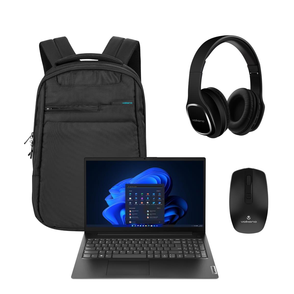 Lenovo V15 15.6 Inch Laptop Bundle Ryzen 3 8GB RAM 256GB SSD - Black image 3