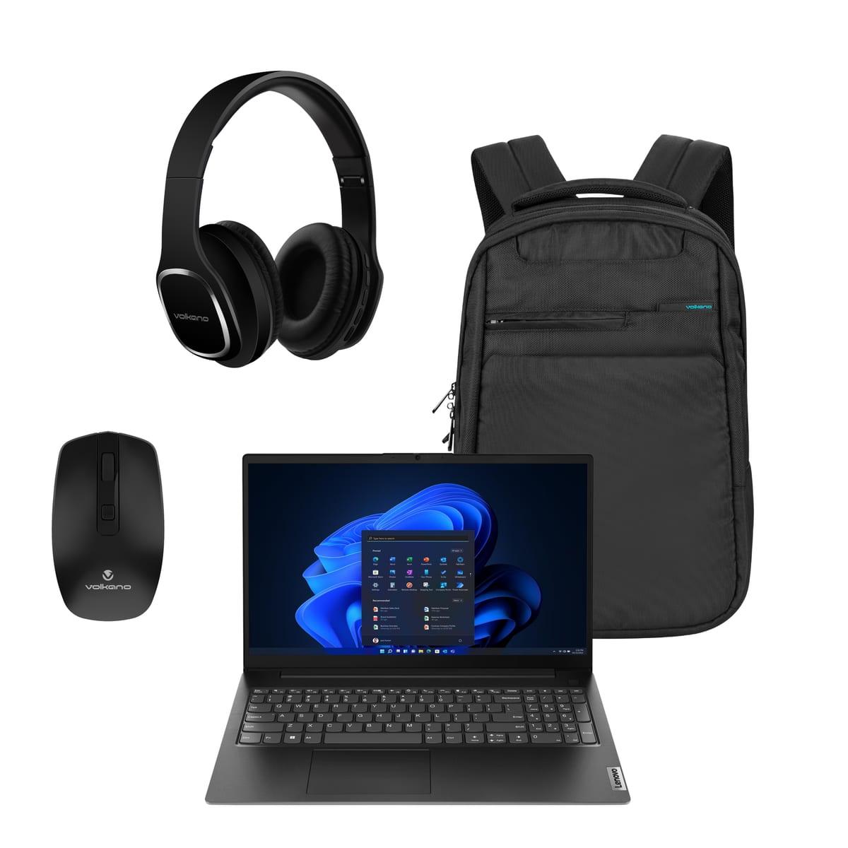 Lenovo V15 15.6 Inch Laptop Bundle Ryzen 3 8GB RAM 256GB SSD - Black image 4