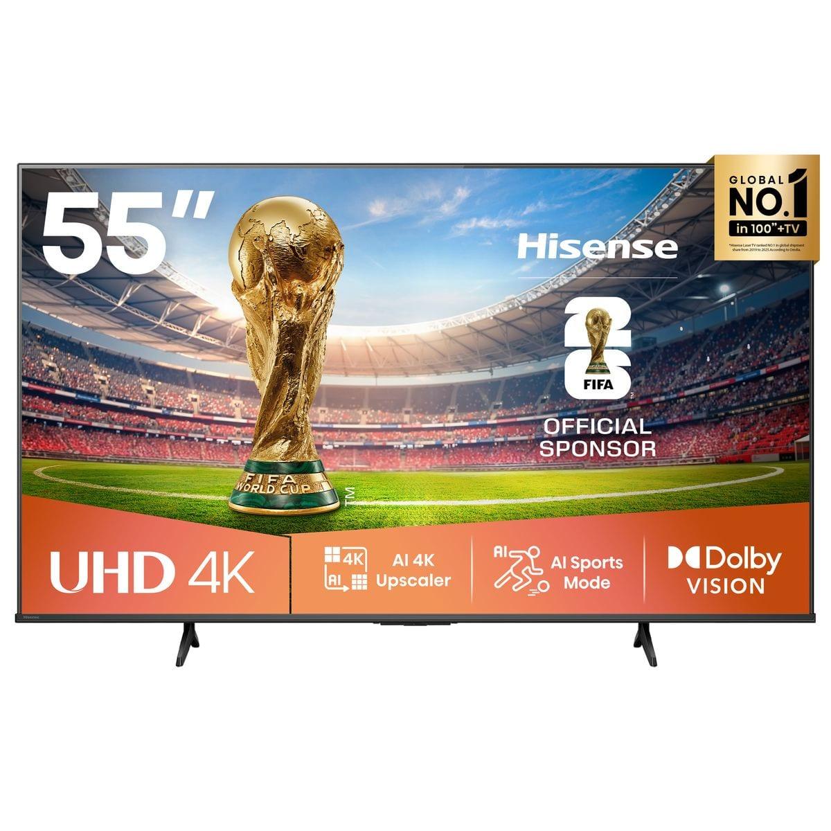 Hisense 55" A6Q 4K UHD Smart TV with AI Upscaler & Voice Control image 1