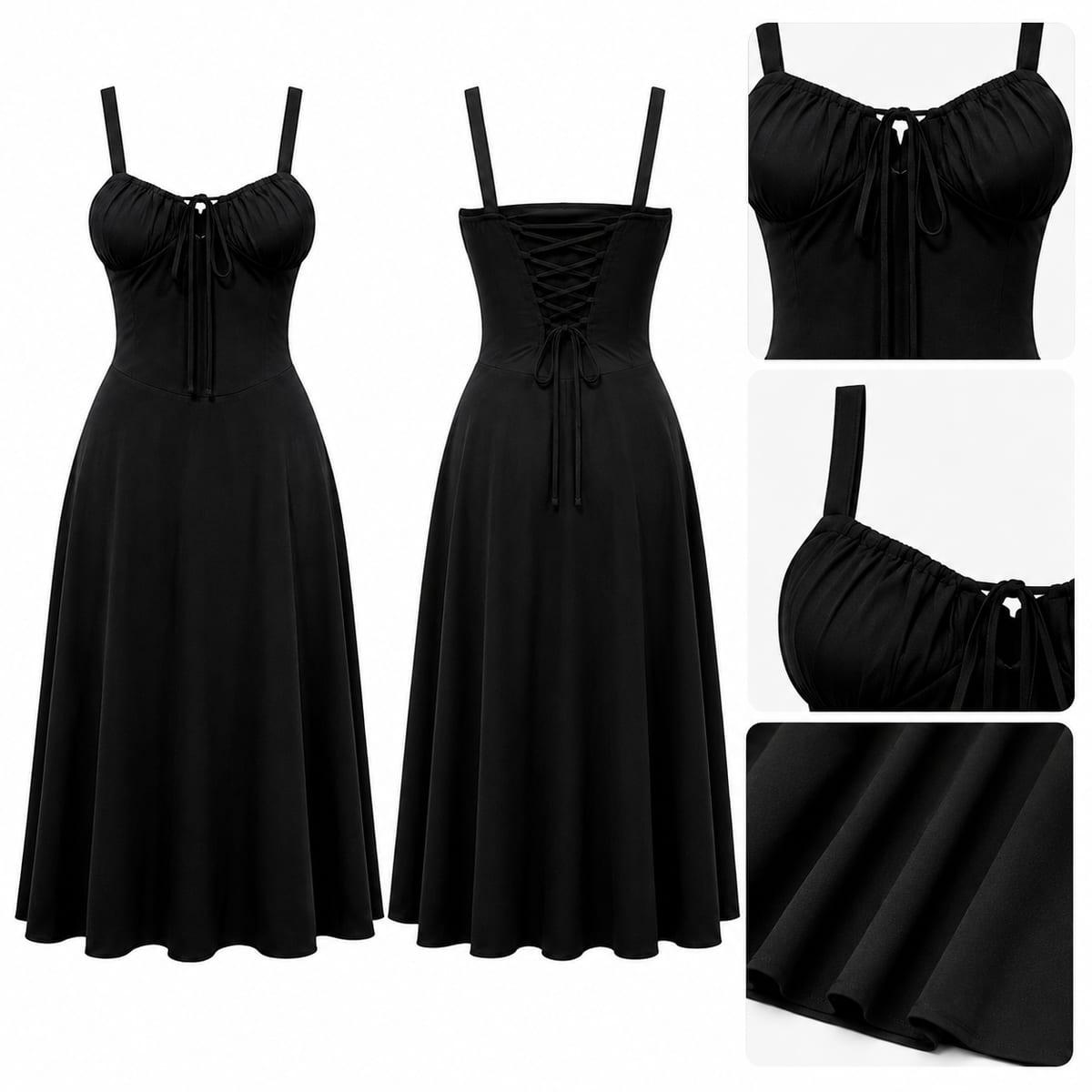 Missy Missi Ladies Sleeveless Midi Dress With Criss-Cross Back Detail image 3