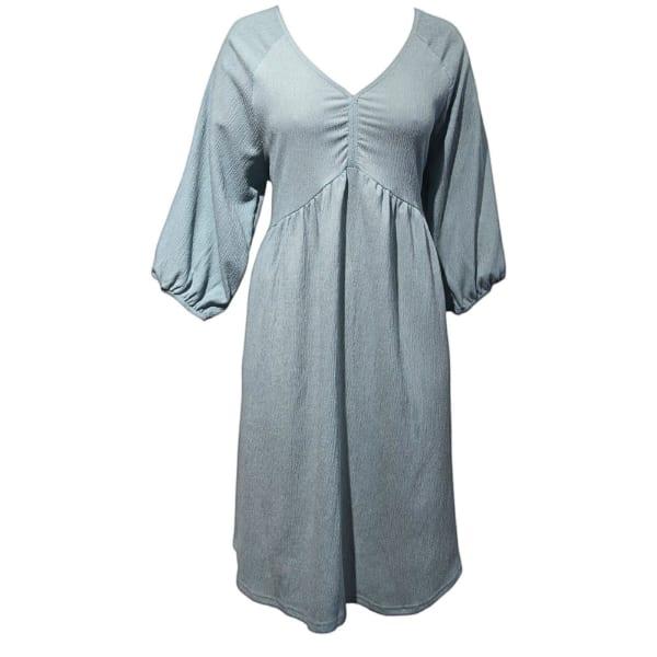Missy Missi Ladies Midi Dress Tie Up V Neck Plus Size image 3