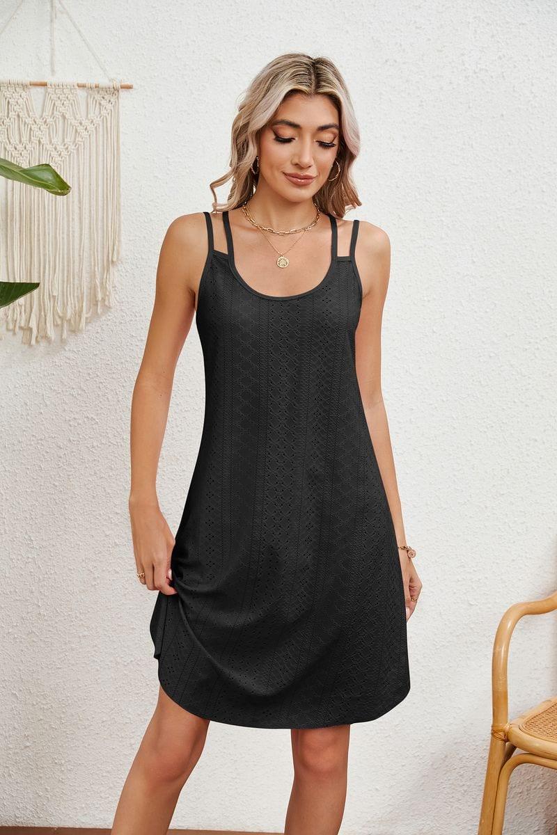 Women's Sleeveless T-Shirt Sundress Casual Round Neck Swing Summer Dress image 4