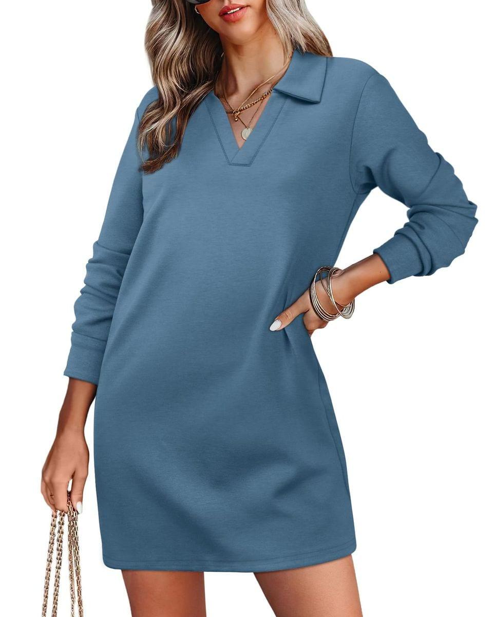 Women's autumn casual sports long sleeved dress image 3