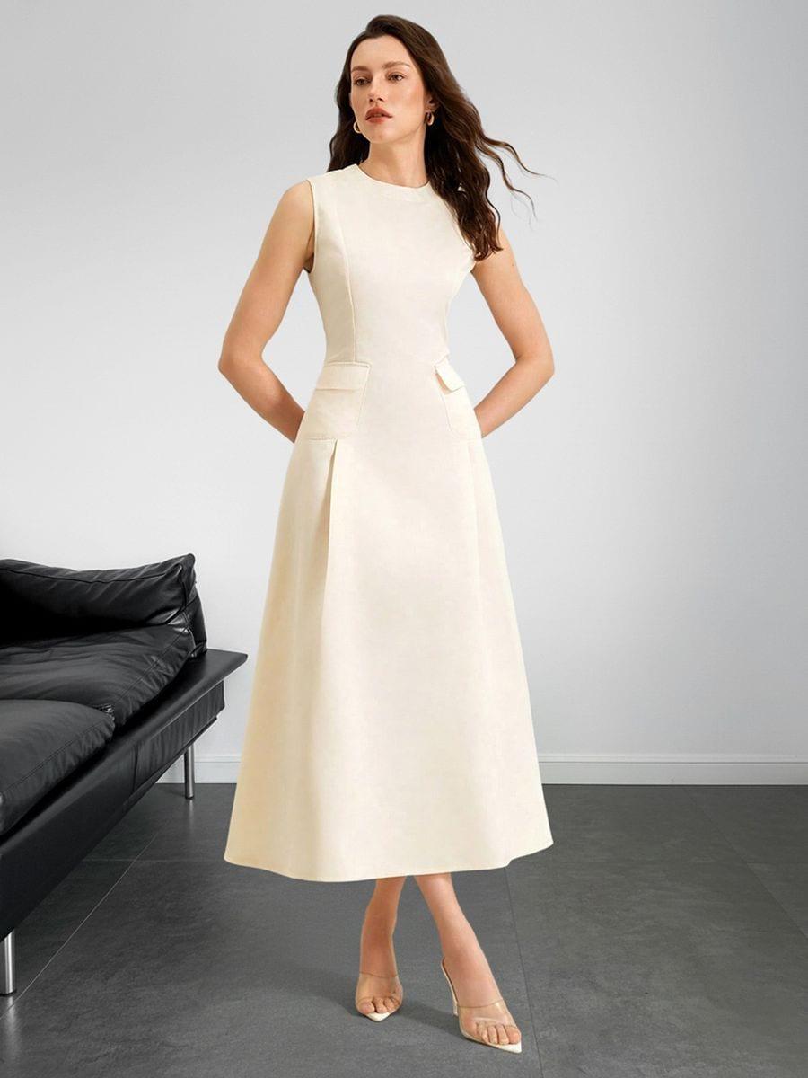 Women's Commuting Elegant Style Sleeveless A-Line Big-Flare Dress image 4