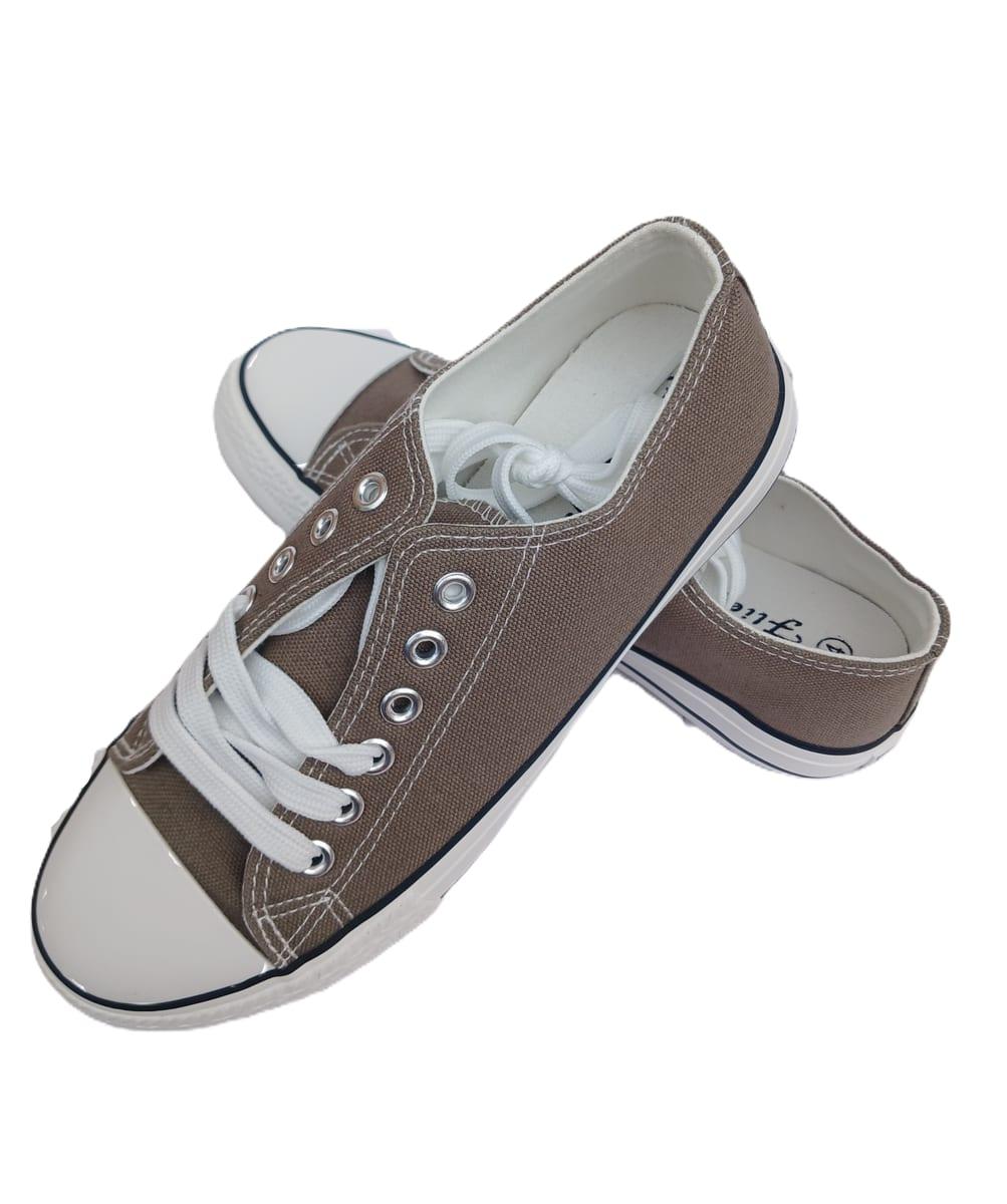 Ladies Casual Canvas Sneakers - Military Green - UK 6 image 4