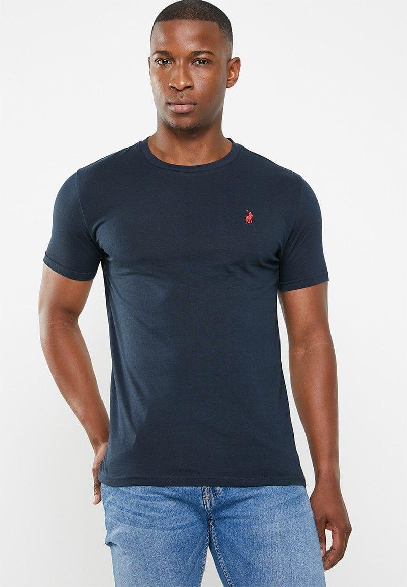 Polo Men Navy Cotton Short Sleeve Crew Neck T-shirt