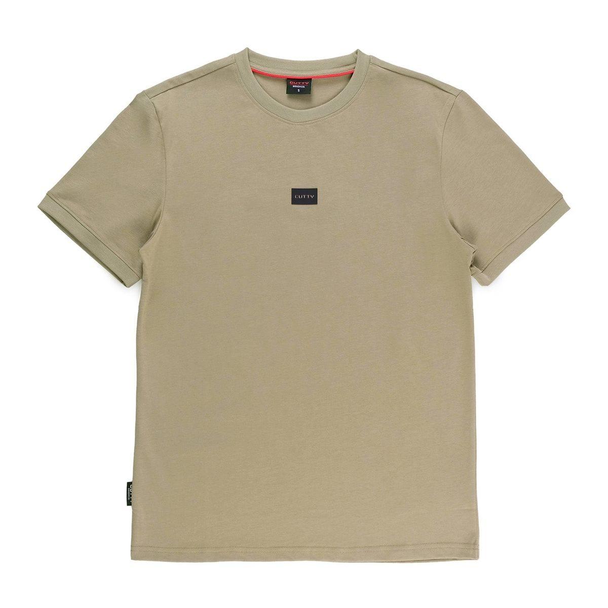 CUTTY Miles Men Cotton Short Sleeve Crew Neck T-shirt - Basil - XS