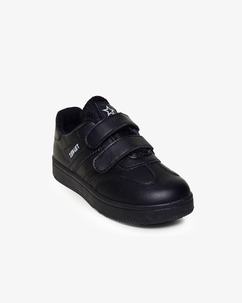Soviet Kids Vespa Black Mono PU Velcro Sneaker