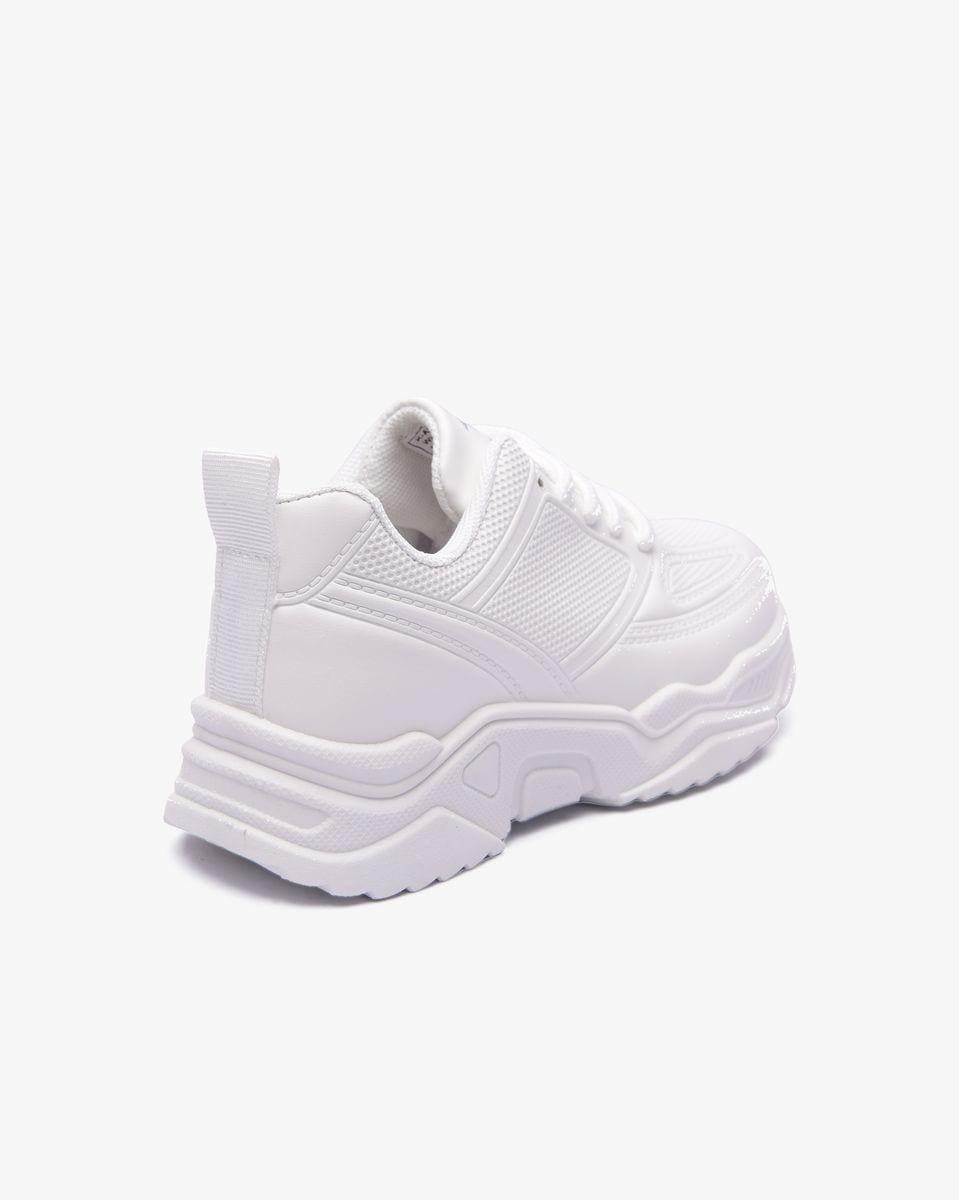 Soviet Kids Aurelia White Mono Platform Lace Up Sneaker image 2