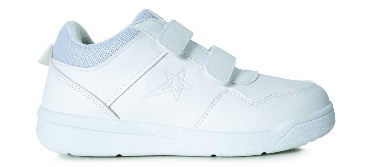 Soviet Kids Samara Low Cut PU Casual Hoop & Loop Sneaker - White Mono image 2