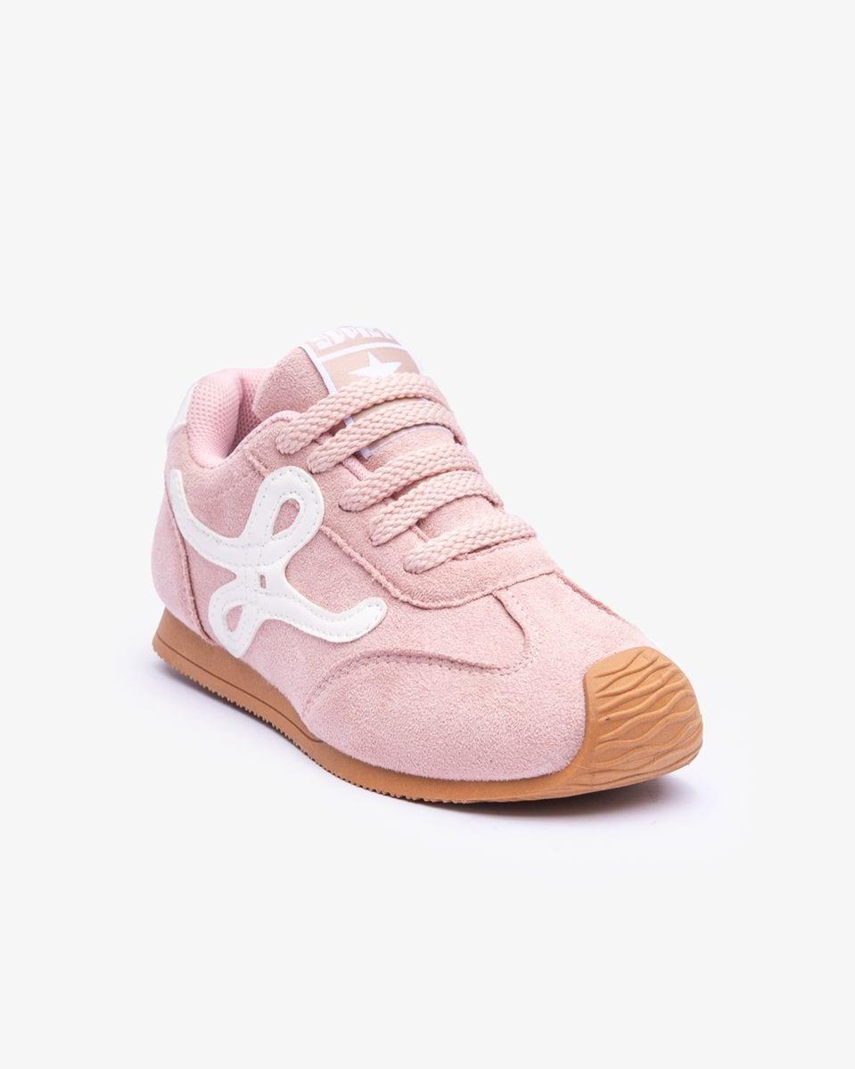 Soviet Kids Layan Dusty Pink Suede Lace Up Sneaker - UK Junior 13