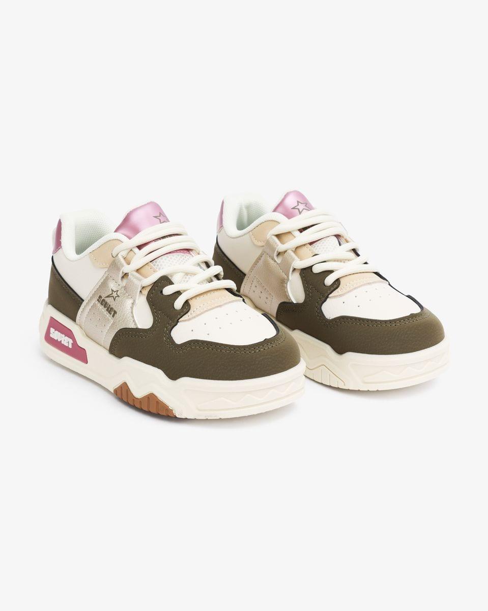 Soviet Kid Major Nude/Olive Chunky Sneaker - UK Junior 1