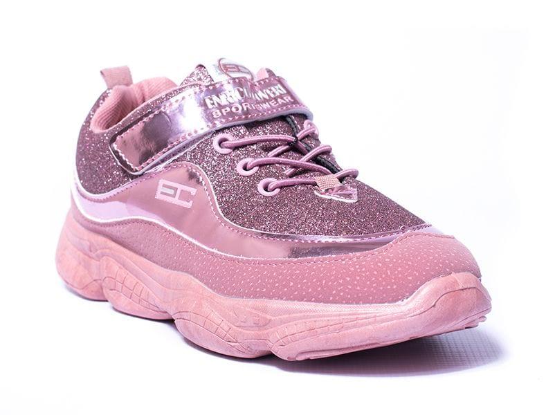 Enrico Coveri Kiddies Glitted Contour Sneakers - Pink image 3