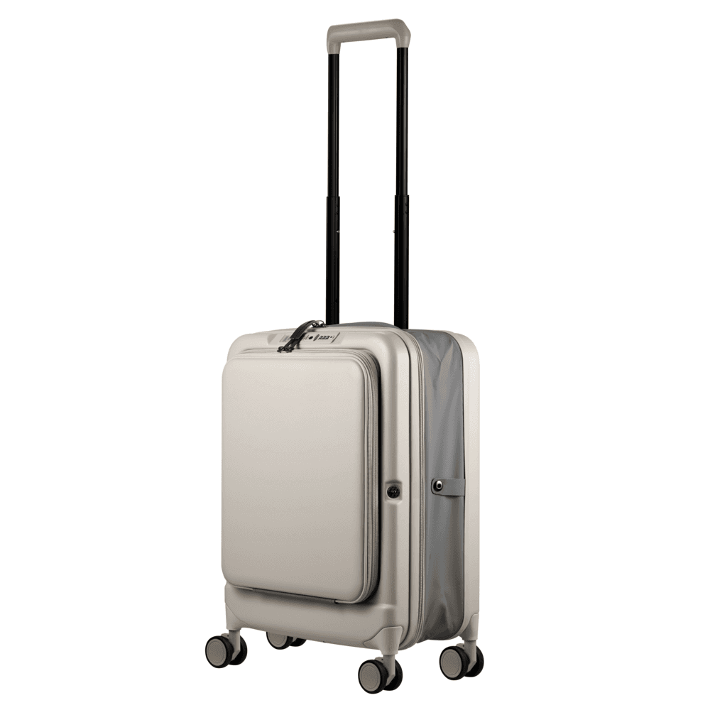 Expandable 55cm Polypropylene Carry-On Suitcase | Hard Shell Cabin Luggage
