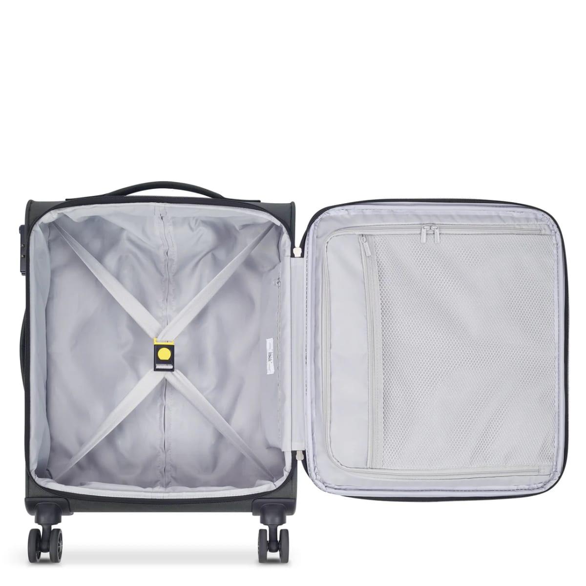 Delsey PIN UP 6 55cm Cabin Trolley Soft Shell TSA Lock Spinner Wheels image 4