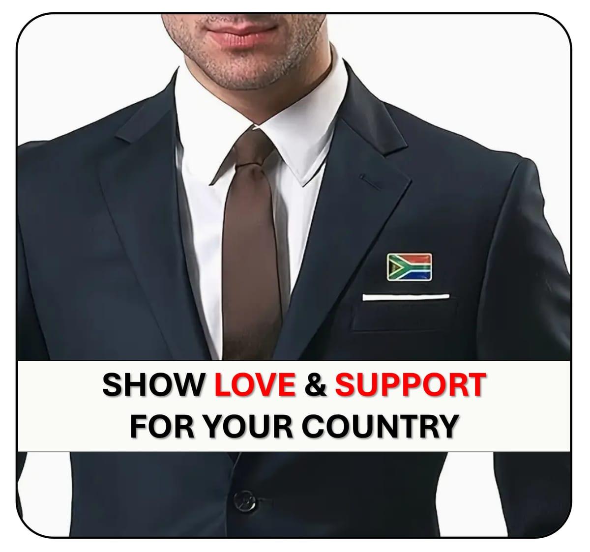 South African Flag Alloy Brooch - 12 Pack image 2