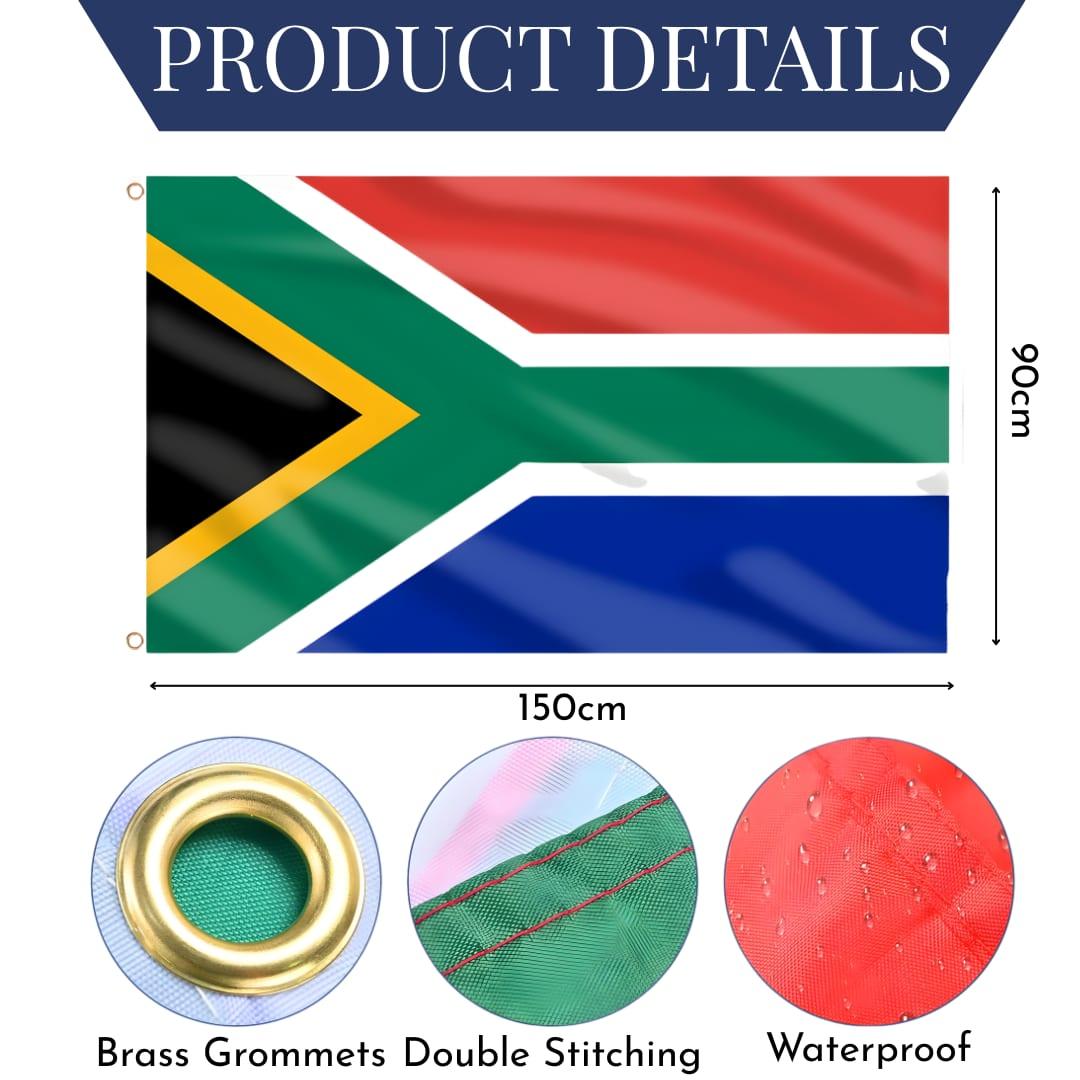 Bestby - 150x90cm Double-Sided Fabric South African National Flag (4 Pack) image 2