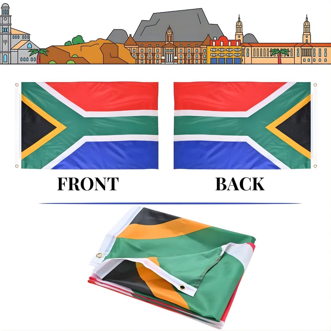Bestby - 150x90cm Double-Sided Fabric South African National Flag (4 Pack) image 4