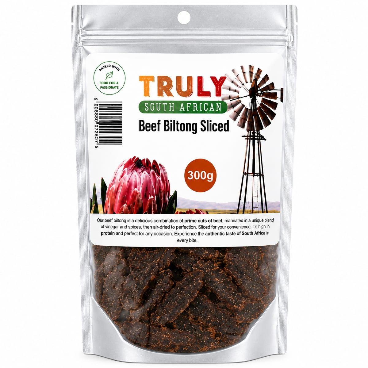 Truly South African Beef Biltong Sliced | Traditional Dried Beef Snack image 1