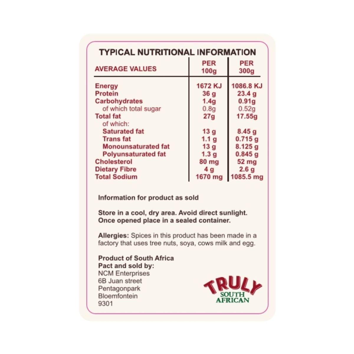 Truly South African Beef Biltong Sliced | Traditional Dried Beef Snack image 3